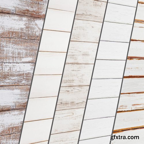 Collection of white panels made of wood 5 pcs