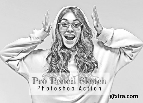 CreativeMarket - Pro Pencil Sketch Photoshop Action 7111404
