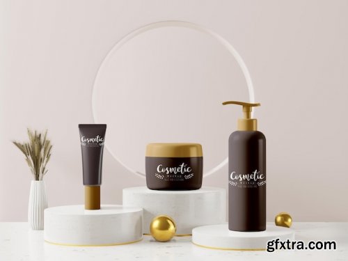 Cosmetic product packaging mockup