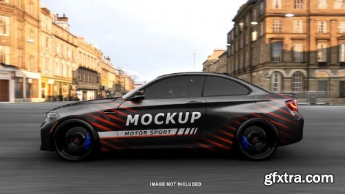 Sport Car Mockup Speed Driving
