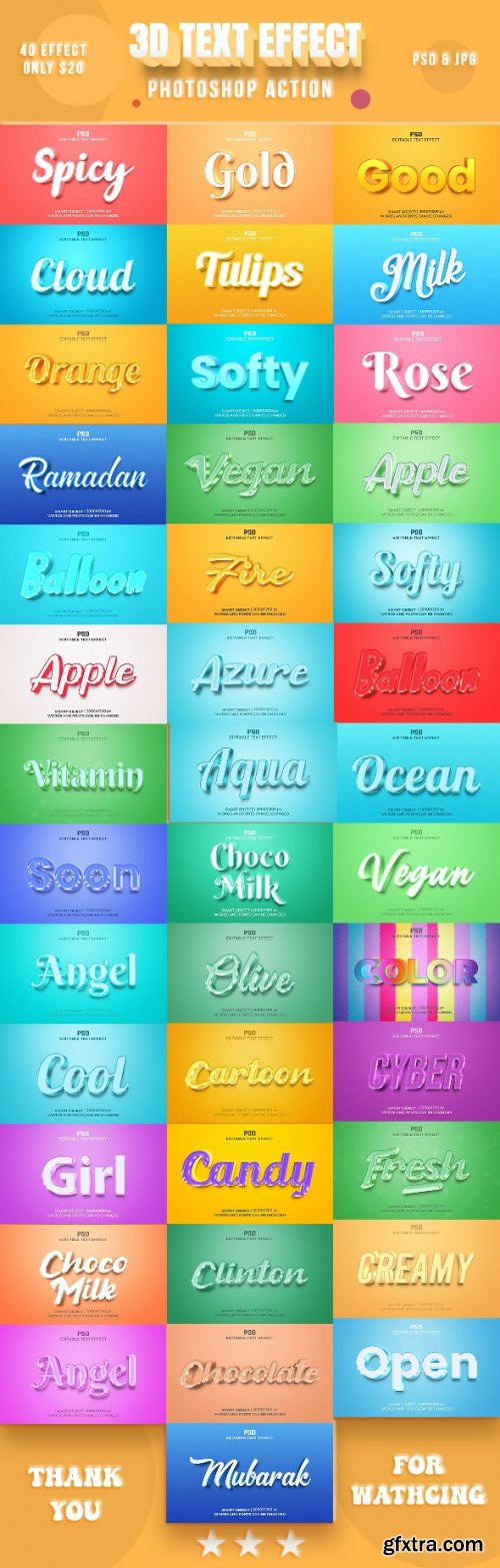 GraphicRiver - Editable 3D Text Effects Pack 37062114