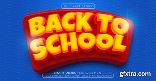 Back to school text editable 3d comic style text effect