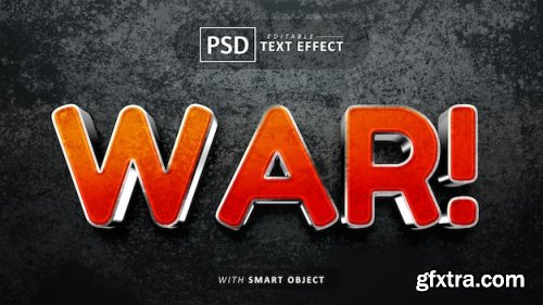 War 3d text effect editable