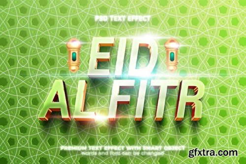 Eid al fitr 3d editable text effect