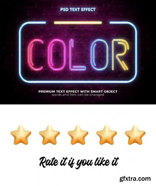 GraphicRiver - Colorfull Neon Glow PSD Editable Text Effect 36660998