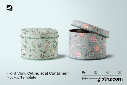 CreativeMarket - Cylindrical Container Mockup 4939049