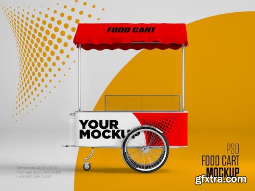 Street food cart mockup