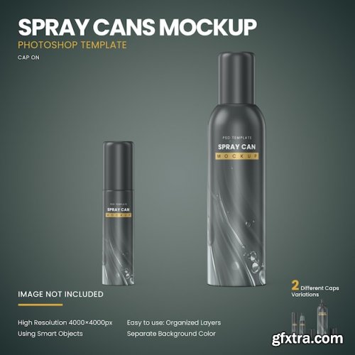 Spray cans mockup