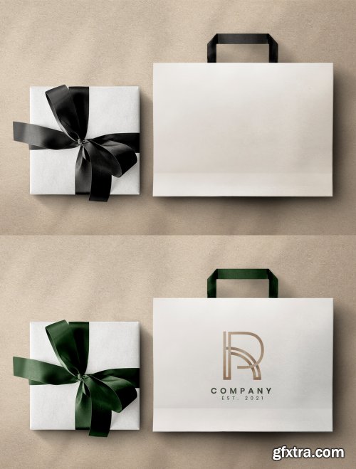 Luxury Packaging Mockup with Gift Box and Bag 457573513