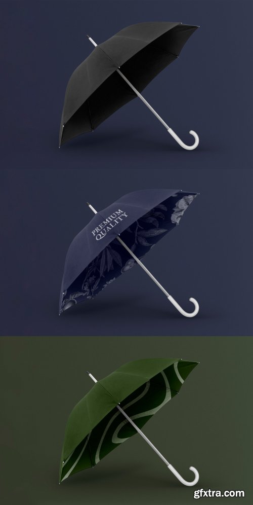 Editable Umbrella Mockup in Blue