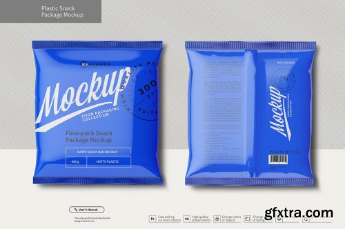CreativeMarket - Plastic Snack Package Mockup 2695109