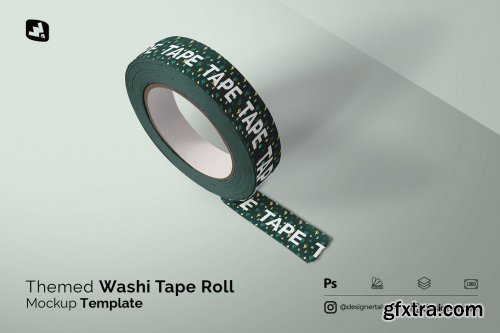 CreativeMarket - Themed Washi Tape Roll Mockup 4810216