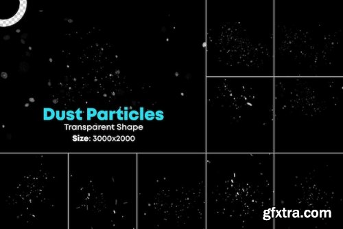 Realistic isolated dust particles transparent shape