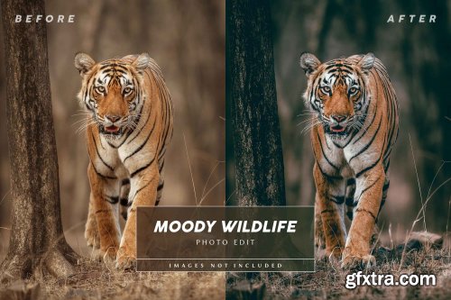Editable moody wildlife photo edit for instagram