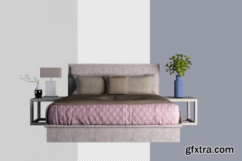 Bedroom interior in 3d rendering