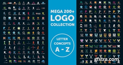 Mega logo collection. Premium Vector