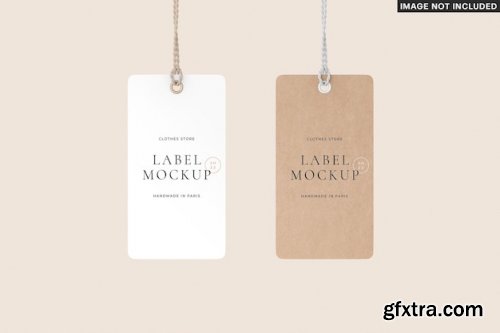 CreativeMarket - Paired Label Tag Mockup 6944321