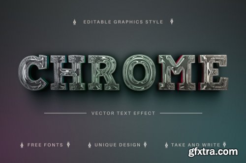 CreativeMarket - Dark Chrome - Editable Text Effect 7130441