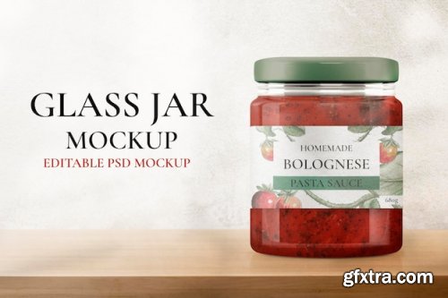 Glass jar mockup