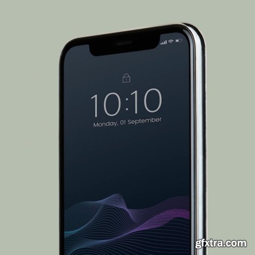 Black screen smartphone mockup design