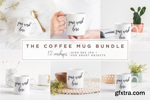 CreativeMarket - The Coffee Mug Bundle - 12 Mockups 2500278
