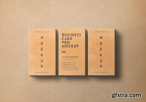 Vertical business card mockups