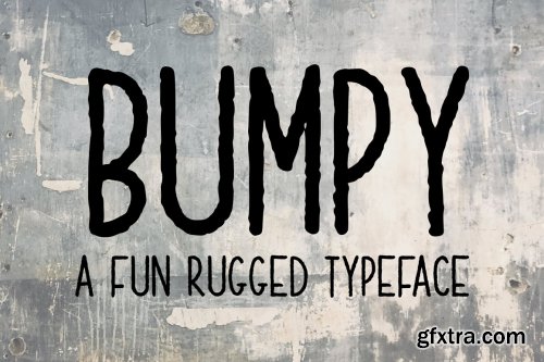 CreativeMarket - BUMPY | a fun rugged typeface 6979204