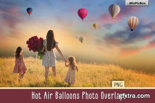 CreativeMarket - Hot Air Balloon overlays 3819838