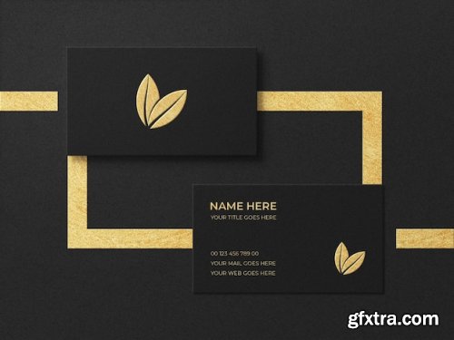 Elegant or luxury black business card mockup