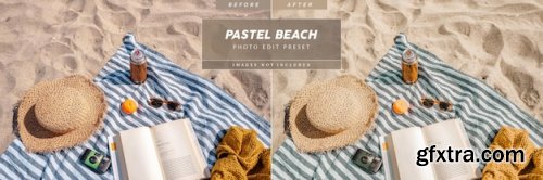 Editable pastel beach photo preset
