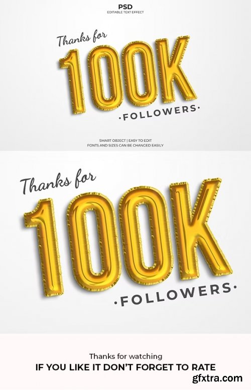 GraphicRiver - 100k Followers Editable Text Effect 37235807