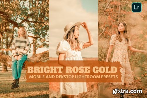 Bright Rose Gold Lightroom Presets Dekstop Mobile