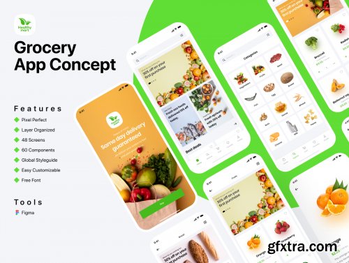 Healthy Mart - Grocery App : iOS Ui Kit