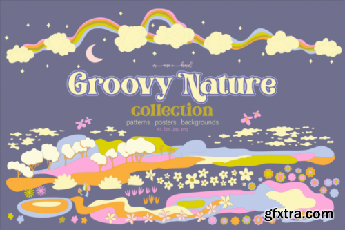 CreativeMarket - Groovy Nature Collection 7156824