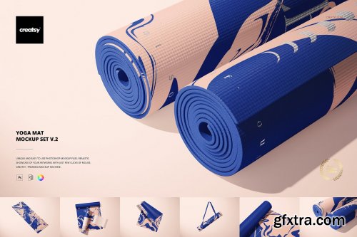 CreativeMarket - Yoga Mat Mockup Set v.2 6878874