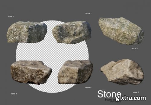 Different types of stones PSD