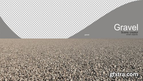 Lots of gravel in various shapes PSD