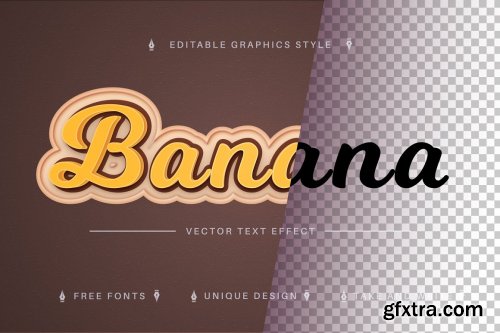 CreativeMarket - Banana - Editable Text Effect, Font 7164924