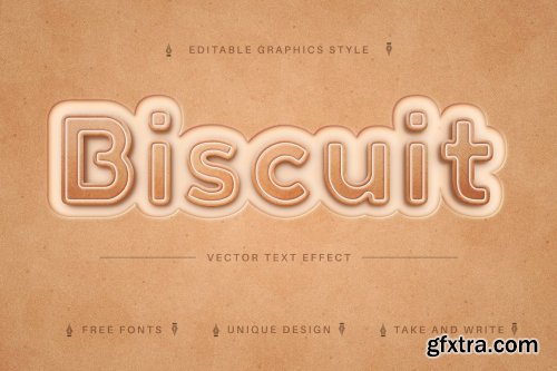 CreativeMarket - Biscuit - Edit Text Effect, Editable 7169321