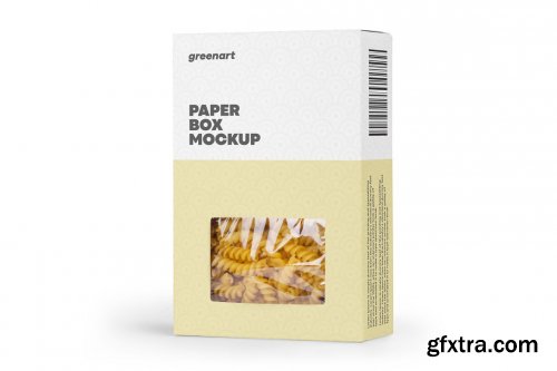 CreativeMarket - Paper Box with Spiral Pasta Mockup 7169252