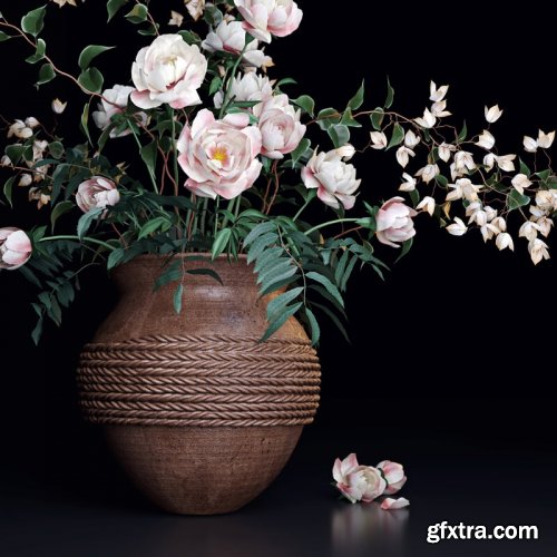 White bouquet decorative set