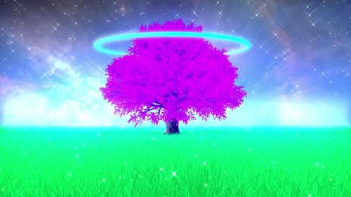 Videohive - Fantasy Nature. Purple Tree - 37493572