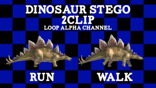 Videohive - Dinosaur Stego 2 Clip - 37517029