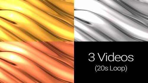 Videohive - Bright Metal Fabric Wave Surface Pack - 37520357