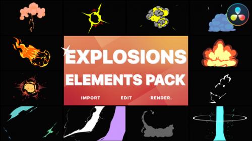 Videohive - Anime Explosion Elements | DaVinci Resolve - 37441726