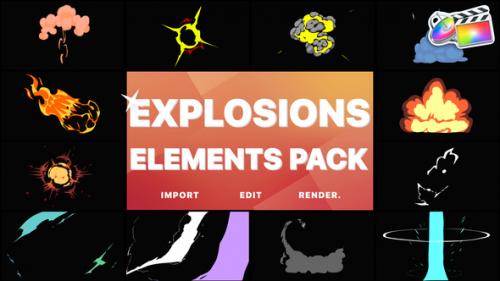 Videohive - Anime Explosion Elements | FCPX - 37581473
