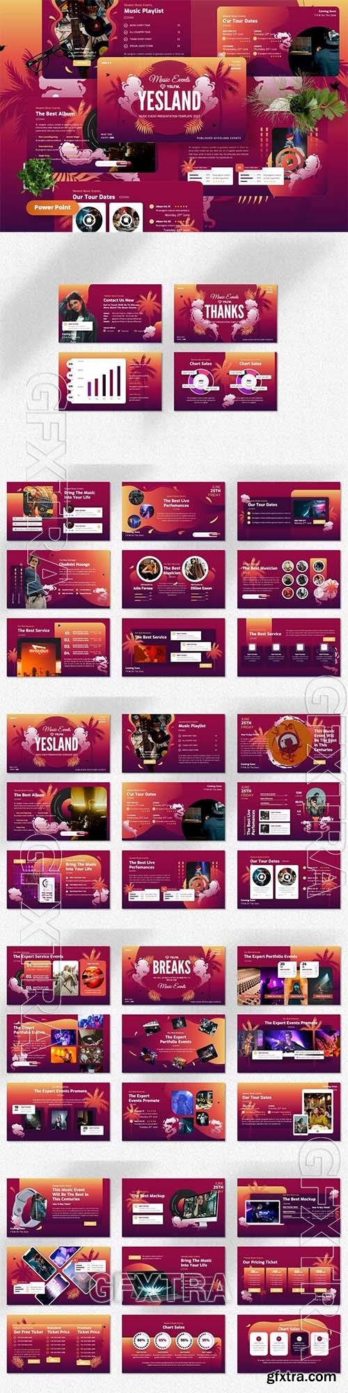 Yesland - Music Events Powerpoint, Keynote and Google Slides Template