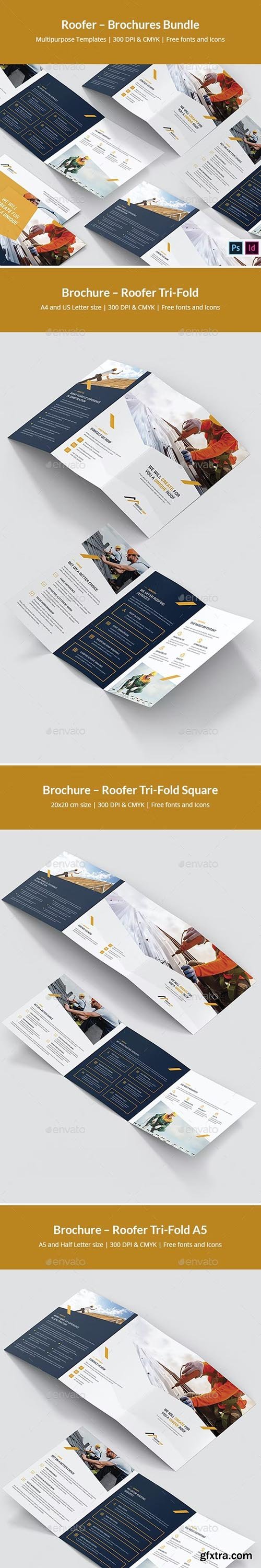 GraphicRiver - Roofer – Brochures Bundle Print Templates 7 in 1 28985916