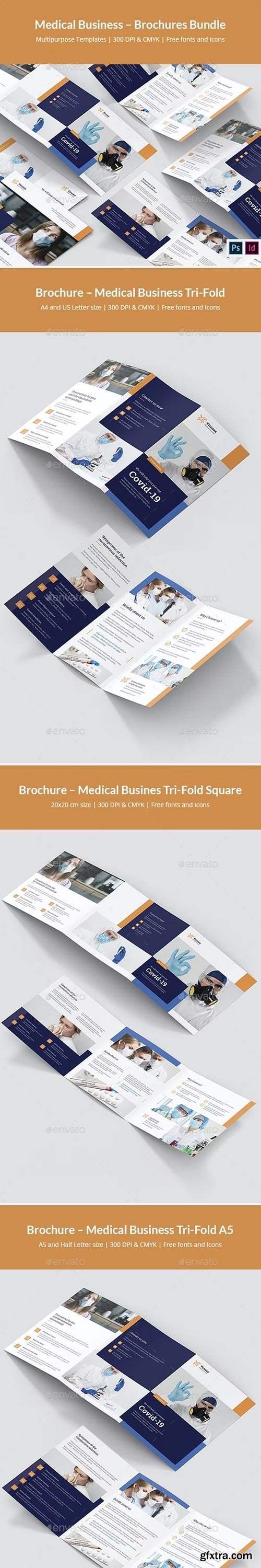 GraphicRiver - Medical Business – Brochures Bundle Print Templates 8 in 1 26452986