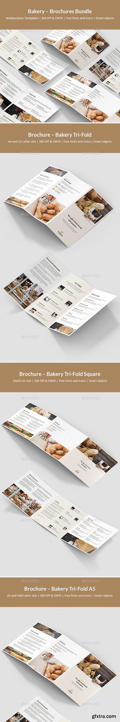 GraphicRiver - Bakery – Brochures Bundle Print Templates 5 in 1 24555983